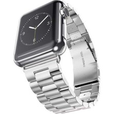 Bushco Store Apple Watch Uyumlu Metal Kordon 38-40MM Gümüş Gri