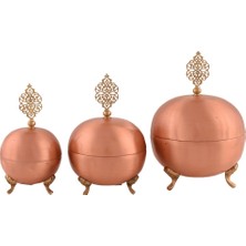 Nusnus  Nusnus Bakır Ayaklı Top Şekerlik 3lü Set