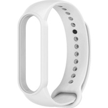 Hiqonic Xiaomi Mi Band 3 4 5 6 Uyumlu Silikon Akıllı Saat Kordonu Beyaz