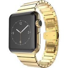 Bipower Apple Watch Uyumlu 38-40MM Metal Kordon Gold