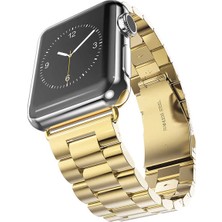 Bipower Apple Watch Uyumlu 38-40MM Krd5 Klasik Metal Kordon Sarı