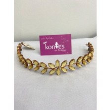 Kontes Gelin Altın Rengi Saç Aksesuarı