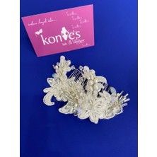Kontes Gelin Beyaz Saç Aksesuarı