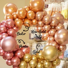 Partipan Rose Gold Krom Balon 50 Adet