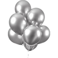Partipan Gümüş Krom Balon 50 Adet