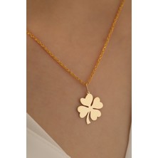 Milet Kuyumculuk 14 Ayar Altın Yonca Halat Zincir Kolye