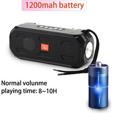 Good Shop Bluetooth Uyumlu Dış Mekan Hoparlörü Taşınabilir Kablosuz Stereo Bas Müzik Kutusu Tws Desteğı Tf/fm Radyo/usb/aux El Feneri ile (Yurt Dışından)