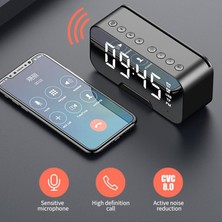 Good Shop LED Ayna Çalar Saat Taşınabilir Bluetooth Uyumlu Hoparlör Kontrolü Dijital Elektronik Masaüstü Usb/tf/fm Radyo Saatler (Yurt Dışından)