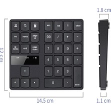 Sunsky 2.4g USB Kablosuz Sayısal Tuş Takımı 35 Tuşları Şarj Dijital Klavye Dizüstü Dizüstü Mini Numpad (Yurt Dışından)