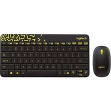 Logitech MK240 Nano Kablosuz Klavye ve Fare Seti (Siyah -Sarı )(Yurt Dışından)