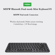 Xiaomi Mıııw 85 Tuşlu 2.4 Ghz Mini Bluetooth Çift Modlu Kablosuz Klavye - Beyaz (Yurt Dışından)