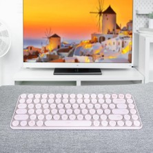 Xiaomi Mıııw 85 Tuşlu 2.4 Ghz Mini Bluetooth Çift Modlu Kablosuz Klavye - Pembe (Yurt Dışından)