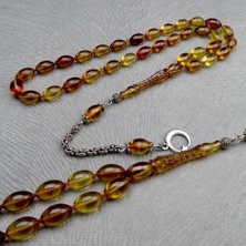 Tesbih Rüyası Imamesi Kalem Işçilikli Sıkma Kehribar Tesbih