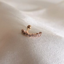 Bylin Cerrahi Çelik Rosegold Zigzag Stil Piercing