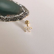 Bylin Cerrahi Çelik Gold Çiçek Piercing