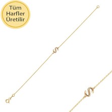 Engingold 14 Ayar Altın Ş Harfli Bileklik