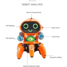 Liveasy Mavi Elektrikli Altı Pençeli Balık Dans Eden Robot (Yurt Dışından)