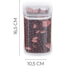 Geseus Vakumlu Hava Almaz Saklama Kabı Seti Erzak Kabı 6 Adet 1400 Ml.