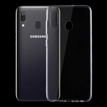 MobaxAksesuar Samsung Galaxy A20 Kılıf Şeffaf Silikon Hibrit Case Şeffaf