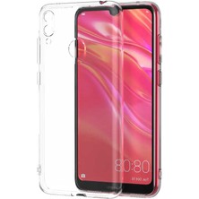MobaxAksesuar Huawei Y7 Prime 2019 Kılıf Kamera Korumalı Şeffaf Kapak Şeffaf