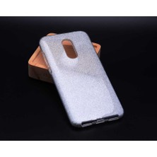 MobaxAksesuar Xiaomii Redmi Note 4X Kılıf Simli Parlak Shining Kapak Gümüş