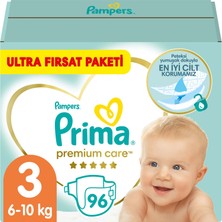 Prima Bebek Bezi Premium Care 3 Numara 96 Adet Fırsat Paketi