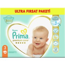 Prima Bebek Bezi Premium Care 3 Numara 96 Adet Fırsat Paketi