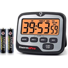 Thermopro TM01 Mutfak,spor, Ders Alarmlı Işıklı Kronometre, Geri Sayım Sayacı ve Dijital Saat