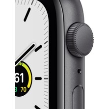 Apple Watch Se Gps, 44MM Uzay Grisi Alüminyum Kasa ve Siyah Spor Kordon MKQ63TU/A