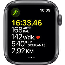 Apple Watch SE GPS, 44MM Uzay Grisi Alüminyum Kasa ve Gece Yarısı Spor Kordon MKQ63TU/A