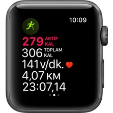 Apple Watch Seri 3 GPS 42 mm Uzay Grisi Alüminyum Kasa ve Siyah Spor Kordon - MTF32TU/A