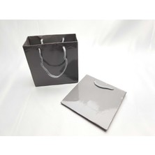 Be Beauty 11 x 11 Gri Kağıt Kordon Kulplu Çanta 25 Adet