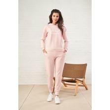 Pjs Kadın Style Baskılı Kapüşonlu Eşofman Takım