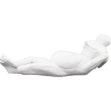 Pol & Art HYK331 Yatan Kurbağa Ham Polyester Obje