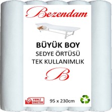 Bezendam Büyük Boy Sedye Örtüsü Yatak Örtüsü Lastikli Tek Kullanımlık 50 Adet