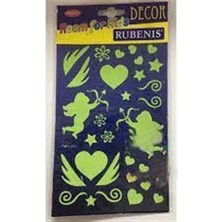 Rubenis Sticker Fosforlu Renk Kalp Figürlü Ortaboy Oda FMS253