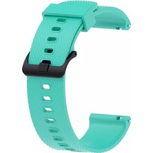 Dlrcase Samsung Galaxy Watch 4 Classic 46MM Kordon Silikon Kancalı Krd 46 Turkuaz