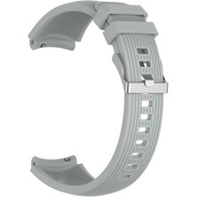 Smcase Huawei Watch Gt 3 Active 42MM Kordon Silikon Kancalı Ayarlanabilir Krd 18 Gri
