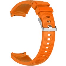 Smcase Huawei Watch Gt 3 Active 42MM Kordon Silikon Kancalı Ayarlanabilir Krd 18 Turuncu