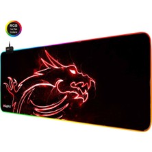 Digipod RGB Gaming  Oyuncu Mousepad  Kaymaz Taban 70 X 30 4mm  Kalınlık EJDERHA