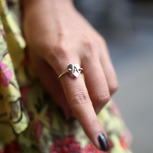 By Golden House Harf Kalp Yüzük