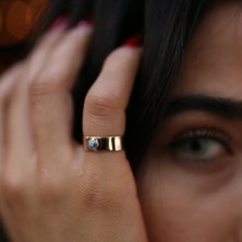 By Golden House Firuze Taşlı Kemer Yüzük