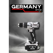 Germany Style  Germany Style GRMPRO9036G 58V Max  Xr Çift Akülü Darbeli Torklu Matkap 30 Parça Aksesuar