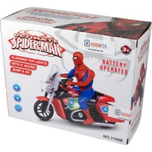 Cstars Motosikletli Spiderman Oyuncak Işıklı Sesli Hareketli