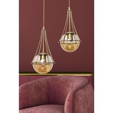 Begüsa Sarmal 2.li Eskitme – Bal Glop Camlı Avize