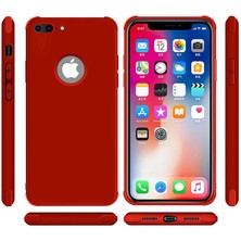 Zore Apple iPhone 7 Plus Kılıf Neva Silikon Kırmızı