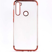 Zore Xiaomi Redmi Note 8t Kılıf Dört Köşeli Lazer Silikon Kırmızı