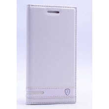 Zore Lenovo Vibe S1 Kılıf Elite Kapaklı Kılıf Beyaz