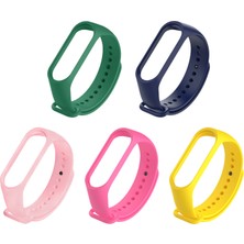 Kyver Xiaomi Mi Band 4 ve 3 Uyumlu Silikon Kordon 5'li Set 2