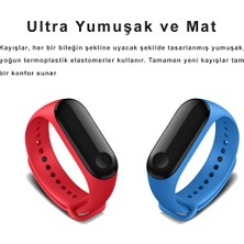 Kyver Xiaomi Mi Band 4 ve 3 Uyumlu Silikon Kordon 5'li Set 2